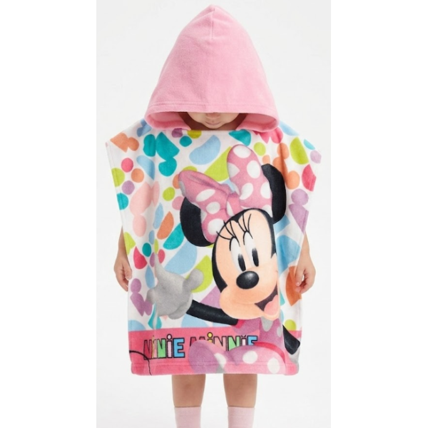 Disney Πετσέτα Θαλάσσης Πόντσο Μικροίνες -Minnie 100x50cm