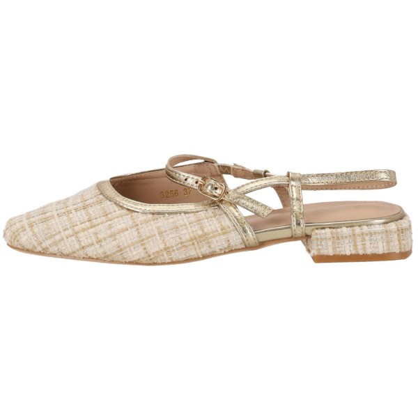 Μira Max Γυναικείο Flat Mules Με Χρυσή Λεπτομέρεια Γυναικεία Παπούτσια