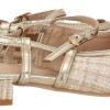 Μira Max Γυναικείο Flat Mules Με Χρυσή Λεπτομέρεια