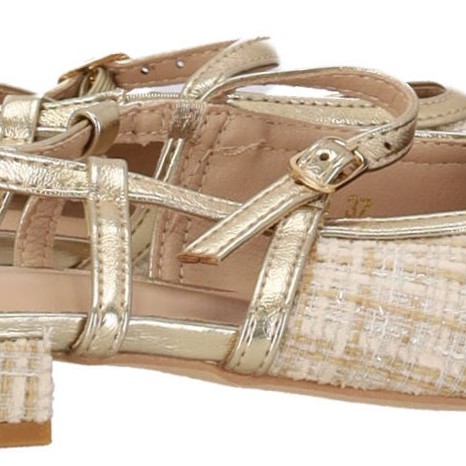 Μira Max Γυναικείο Flat Mules Με Χρυσή Λεπτομέρεια