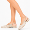 Μira Max Γυναικείο Flat Mules Με Χρυσή Λεπτομέρεια