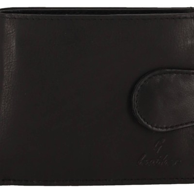 GENUINE LEATHER Ανδρικό Πορτοφόλι Δερμάτινο Με Κούμπωμα
