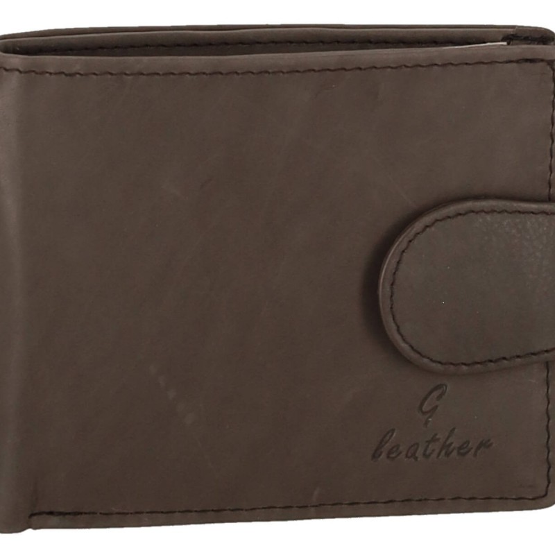 GENUINE LEATHER Ανδρικό Πορτοφόλι Δερμάτινο Με Κούμπωμα GENUINE LEATHER Ανδρικό Πορτοφόλι Δερμάτινο Με Κούμπωμα