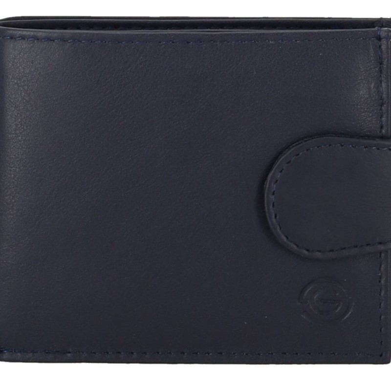 GENUINE LEATHER Ανδρικό Πορτοφόλι Δερμάτινο Mε Κούμπωμα