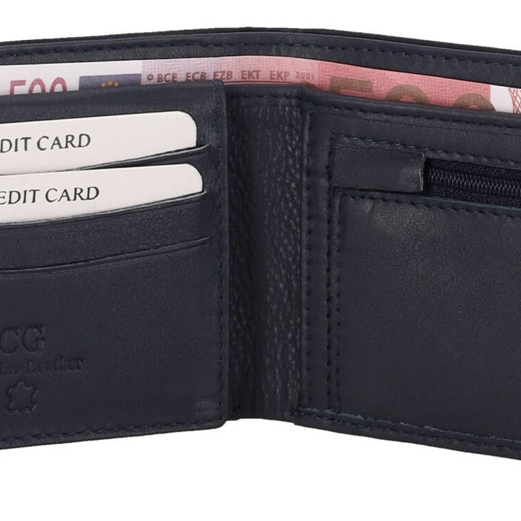 GENUINE LEATHER Ανδρικό Πορτοφόλι Δερμάτινο Mε Κούμπωμα
