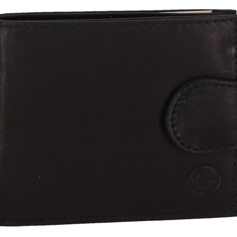 GENUINE LEATHER Ανδρικό Πορτοφόλι Δερμάτινο Mε Κούμπωμα