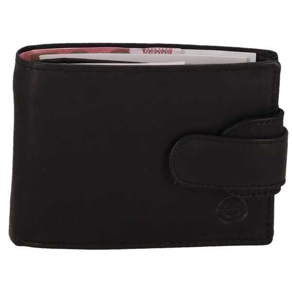 GENUINE LEATHER Ανδρικό Πορτοφόλι Δερμάτινο Με Κούμπωμα