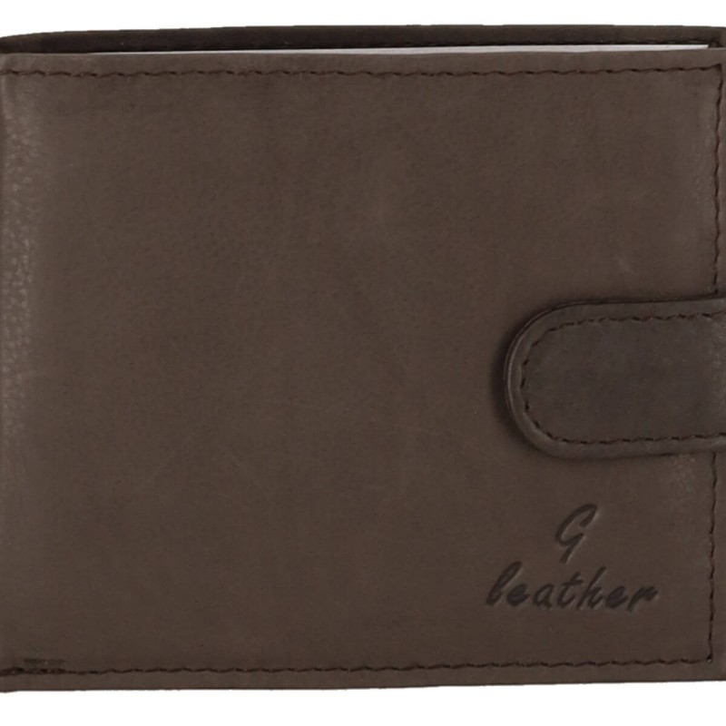 GENUINE LEATHER Ανδρικό Πορτοφόλι Δερμάτινο Με Κούμπωμα GENUINE LEATHER Ανδρικό Πορτοφόλι Δερμάτινο Με Κούμπωμα