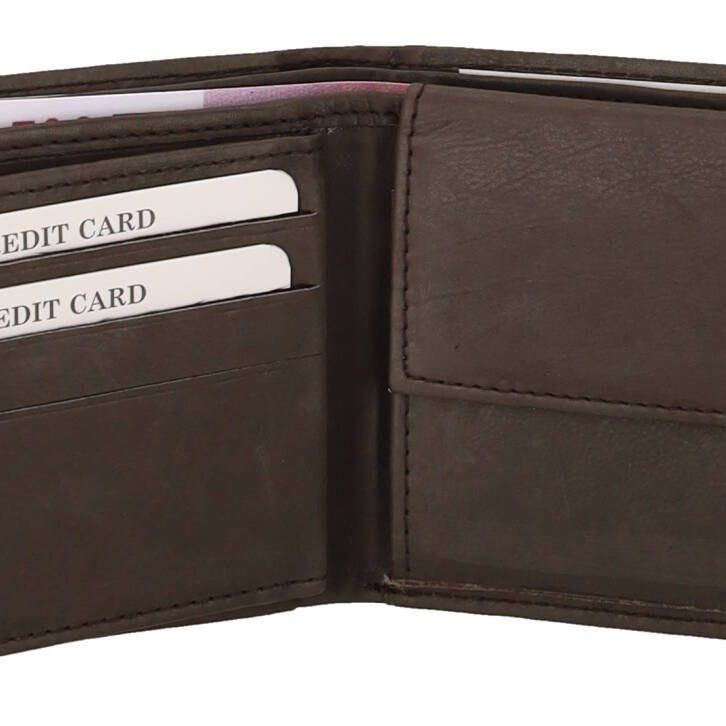 GENUINE LEATHER Ανδρικό Πορτοφόλι Δερμάτινο Με Κούμπωμα GENUINE LEATHER Ανδρικό Πορτοφόλι Δερμάτινο Με Κούμπωμα