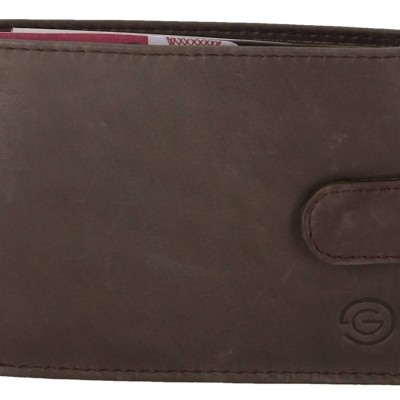 Genuine Leather Ανδρικό Πορτοφόλι Δερμάτινο Mε Κούμπωμα