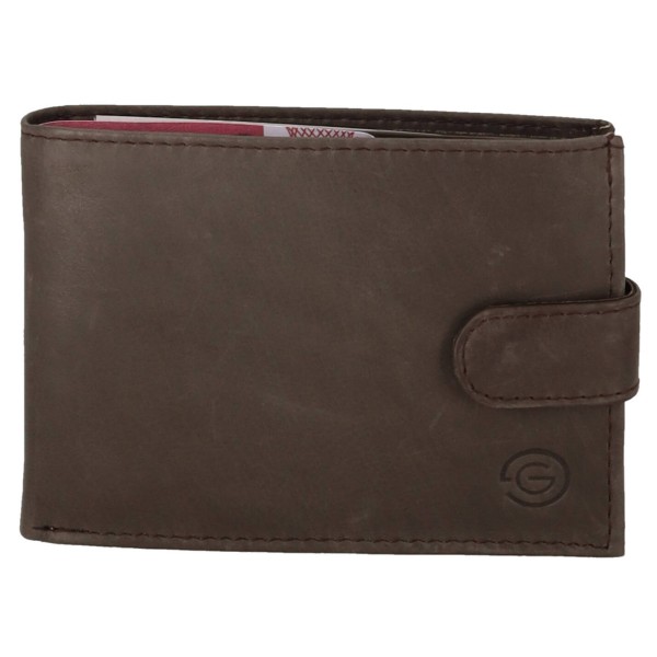 Genuine Leather Ανδρικό Πορτοφόλι Δερμάτινο Mε Κούμπωμα