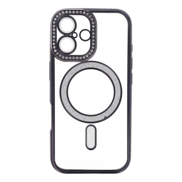 Back Cover Θήκη Σιλικόνης Με Τζαμάκι Κάμερας, Magsafe, Στρασάκια Και Γκλίτερ (Iphone 17)