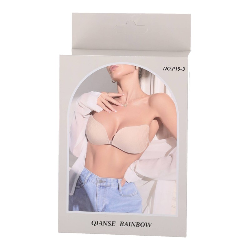 Qianse Αυτοκόλλητο Strapless Push Up Σουτιέν