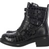 IDEAL SHOES Δερμάτινα Αρβυλάκια με Croco Σχέδιο