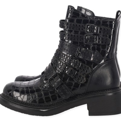 IDEAL SHOES Δερμάτινα Αρβυλάκια με Croco Σχέδιο