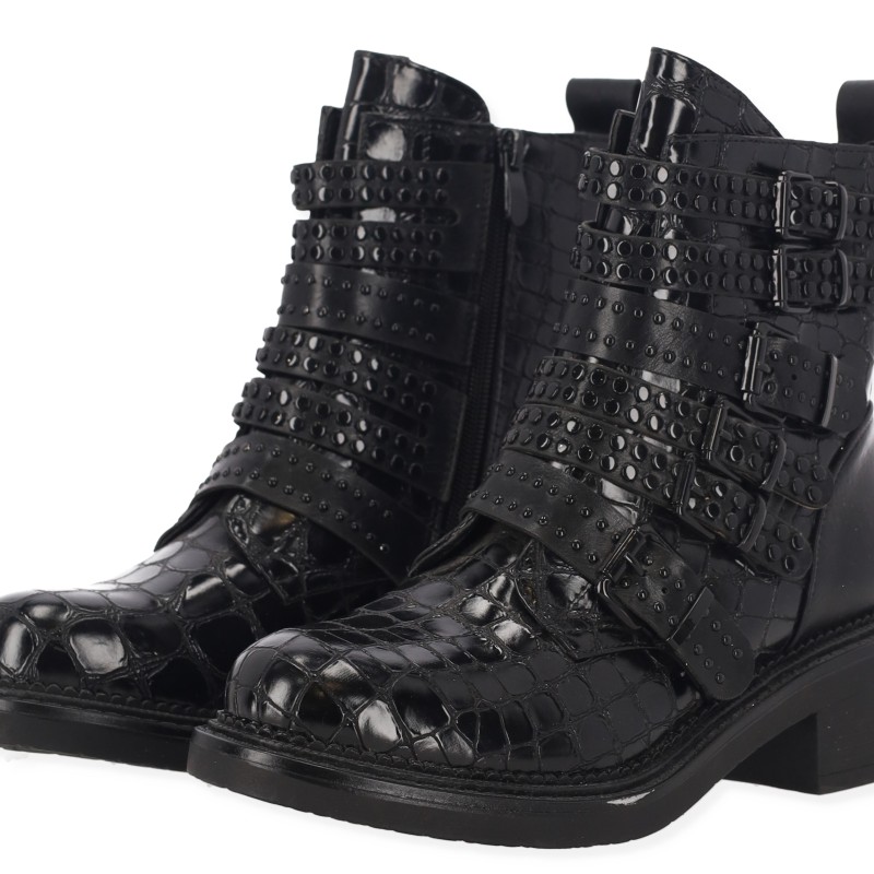 IDEAL SHOES Δερμάτινα Αρβυλάκια με Croco Σχέδιο
