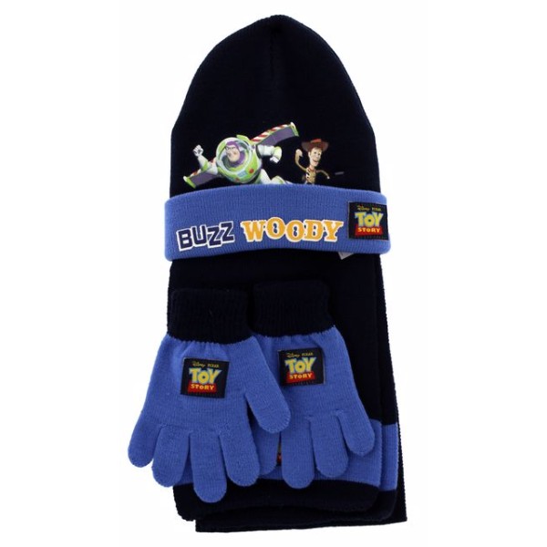 Παιδικό σετ σκουφί κασκόλ & γάντια “BUZZ  WOOBY” Μαύρο Χρώμα