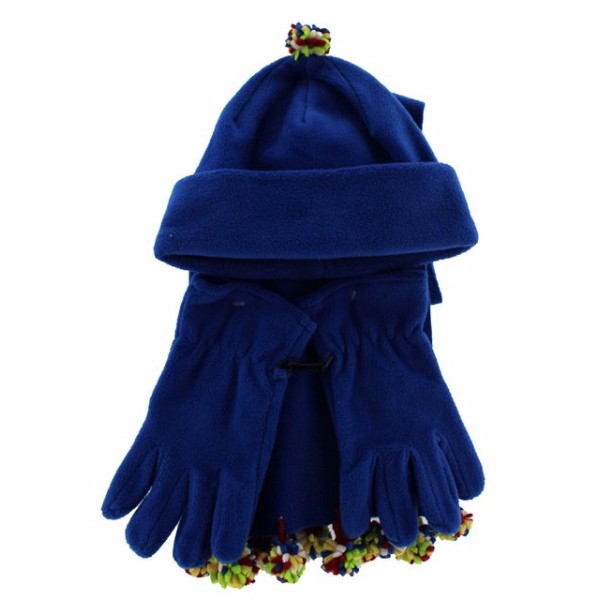 Stamion Παιδικό σκουφί κασκόλ & γάντια fleece μονόχρωμα