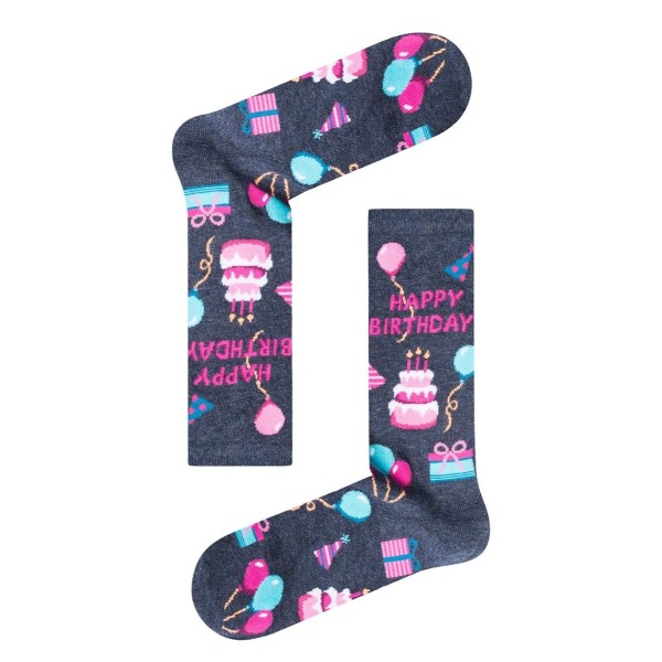 Κάλτσα Happy Birthday Χωρίς Ραφές Γκρι Ekmen Socks