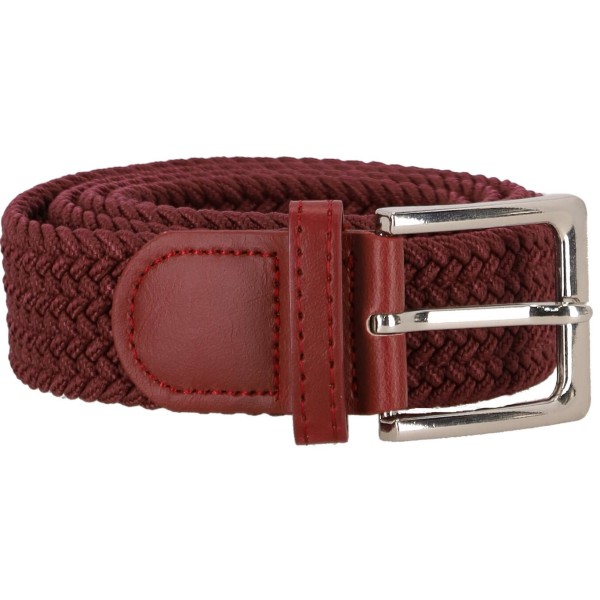Ανδρική Πλεκτή Υφασμάτινη Ζώνη σε Μπορντό Χρώμα