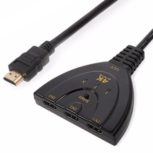 HDMI Διακόπτης 3 σε 1 Μαύρος