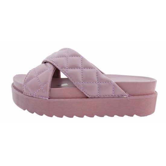 Beautifulshop Γυναικεία Δερμάτινη Παντόφλα Χιαστί Beautifulshop Γυναικεία Δερμάτινη Παντόφλα Χιαστί