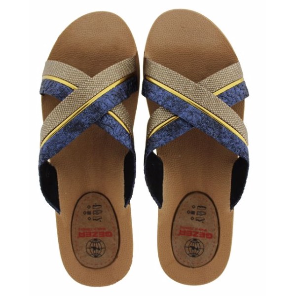 Gezer Women's Slippers With Leather Straps
