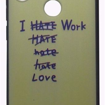 Oba Style Back Cover Θήκη Σιλικόνης Με Σχέδιο I Love Work (Xiaomi Redmi Note 6 Pro)