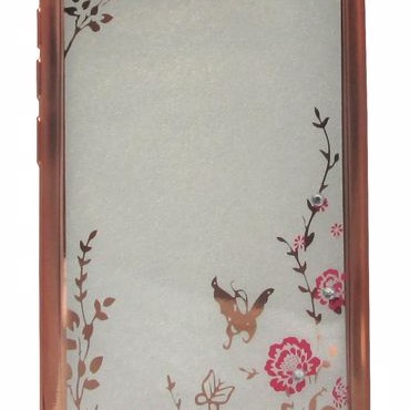 Forcell Back Cover Θήκη Σιλικόνης Με Στρασάκια Και Σχέδιο Λουλούδια (Honor 10)