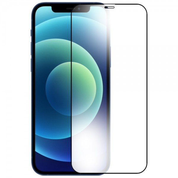 Fullscreen Tempered Glass Μαύρο (Iphone 12 Pro Max)