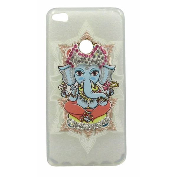 B.D.L Back Cover Θήκη Σιλικόνης Διάφανη Με Στρασάκια Και Σχέδιο Ελέφαντας (Huawei P8 Lite 2017 & Huawei P9 Lite 2017 & Honor 8 Lite)