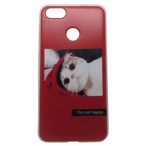 Coolyer Back Cover Θήκη Σιλικόνης Με Σχέδιο Γάτα (Huawei P9 Lite Mini & Huawei Y6 Pro 2017 & Huawei Enjoy 7)