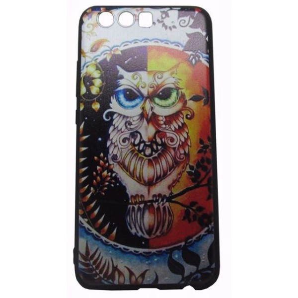 B.D.L Back Cover Θήκη Σιλικόνης Με Σχέδιο Κουκουβάγια (Huawei P10)