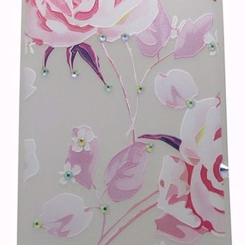 NEX.T Back Cover Θήκη Σιλικόνης Με Σχέδιο Λουλούδια Και Στρασάκια (Huawei P10)