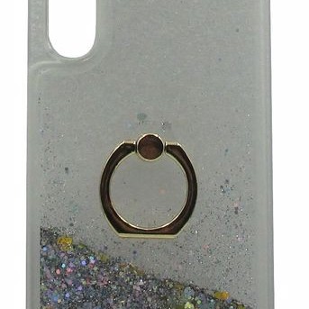 Air Jacket Back Cover Θήκη Σιλικόνης Με Κινούμενη Χρυσόσκονη Και Δαχτυλίδι Στήριξης (Huawei P30)