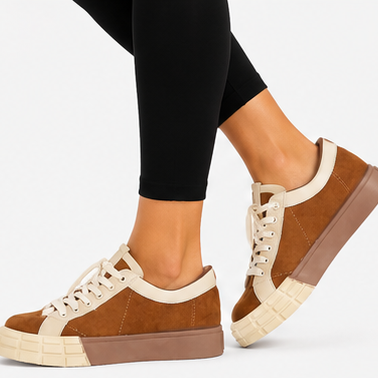Γυναικεία Καστόρ Δίπατα Sneakers σε Ταμπά Χρώμα