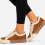 Γυναικεία Καστόρ Δίπατα Sneakers σε Ταμπά Χρώμα