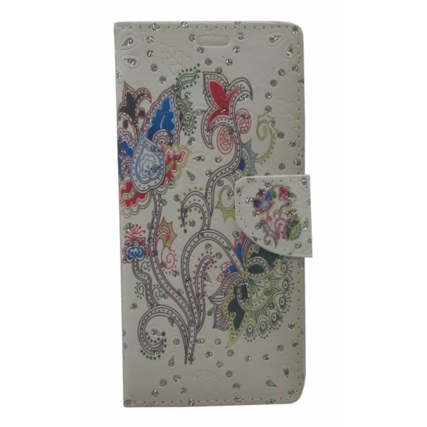 Meiyue Θήκη Book Wallet Πορτοφόλι Με Στρασάκια Και Σχέδιο Λουλούδια (Samsung Galaxy A9 2018)