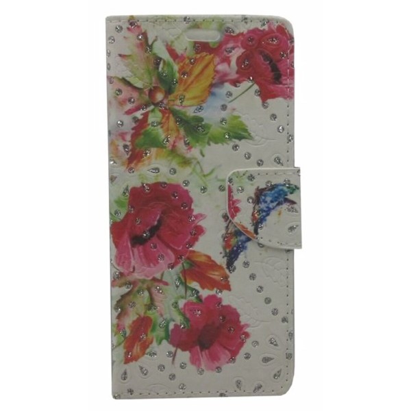 Meiyue Θήκη Book Wallet Πορτοφόλι Με Σχέδιο Λουλούδια Και Στρασάκια (Samsung Galaxy A9 2018)