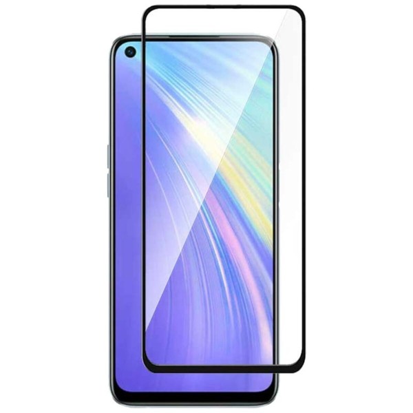 Fullscreen Tempered Glass Μαύρο (Realme 6i)