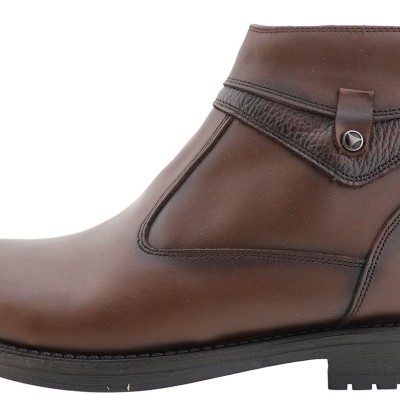 TKN Shoes Ανδρικό Δερμάτινο Casual Μποτάκι με Γούνινη Επένδυση