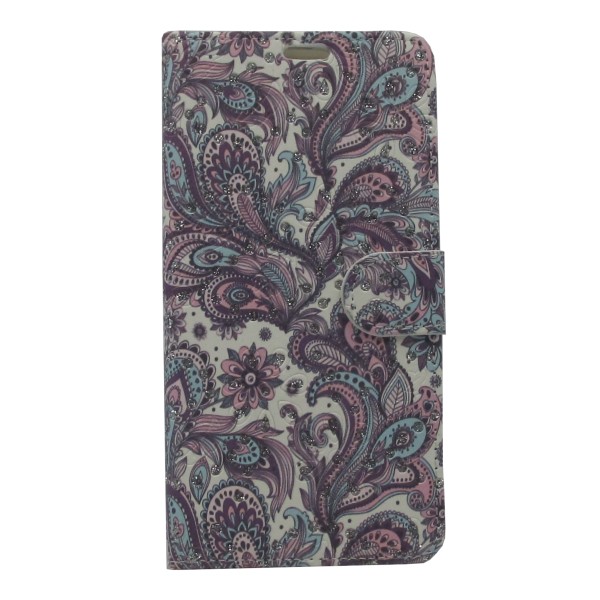 Θήκη Book Wallet Πορτοφόλι Με Στρασάκια Και Σχέδιο Λουλούδια (Samsung Galaxy S20 Ultra)