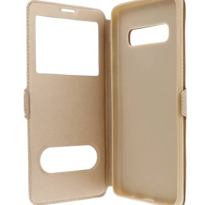 Oba Style Θήκη Book Με Call Display Και Δυνατότητα Απάντησης Χρυσό (Samsung Galaxy S10 Plus)