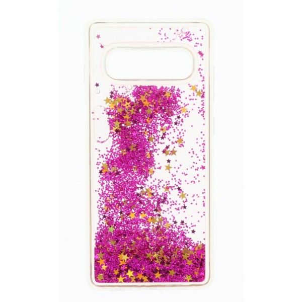 Meiyue Back Cover Θήκη Σιλικόνης Με Κινούμενη Χρυσόσκονη Φούξια (Samsung Galaxy S10 Plus)