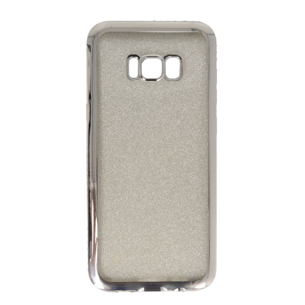 Air Jacket Back Cover Θήκη Σιλικόνης Με Στρασάκια Στις Άκρες Και Πλάτη Γκλίτερ (Samsung Galaxy S8 Plus)