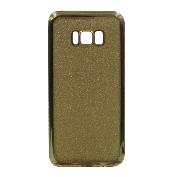Coolyer Back Cover Θήκη Σιλικόνης Με Στρασάκια Στις Άκρες Και Πλάτη Γκλίτερ (Samsung Galaxy S8)