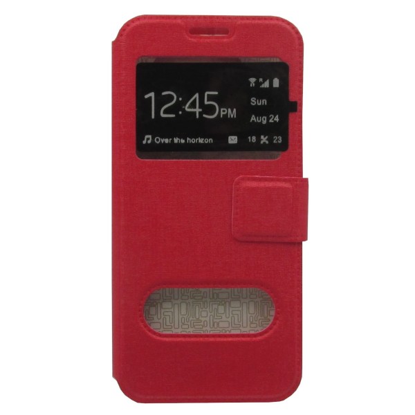 Θήκη Book Πορτοφόλι Με Call Display Και Δυνατότητα Απάντησης Κόκκινο (Samsung Galaxy S7 Edge)