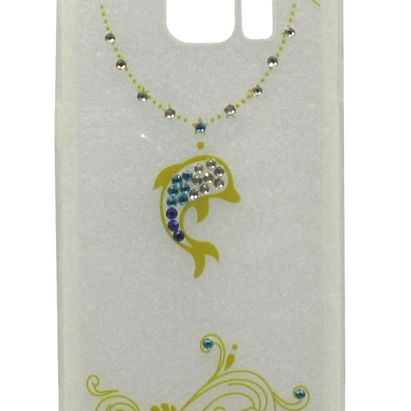 Air Jacket Back Cover Θήκη Με Στρασάκια Και Σχέδιο Δελφίνι (Samsung Galaxy S7)