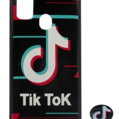 Back Cover Θήκη Με Σχέδιο Tik Tok Και Pop Socket (Samsung Galaxy M21 & Samsung Galaxy M30s)