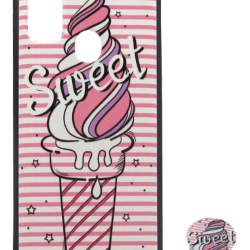 Back Cover Θήκη Με Σχέδιο Παγωτό Και Pop Socket (Samsung Galaxy M21 & Samsung Galaxy M30s)